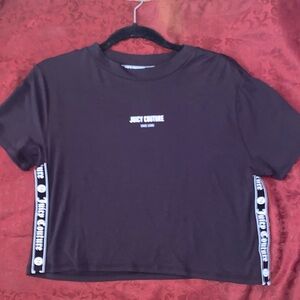 Juicy Couture.  Never worn.  Mid drift style black tee